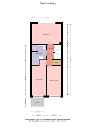 Floorplan - Nasakonstraat 24, 8303 AS Emmeloord